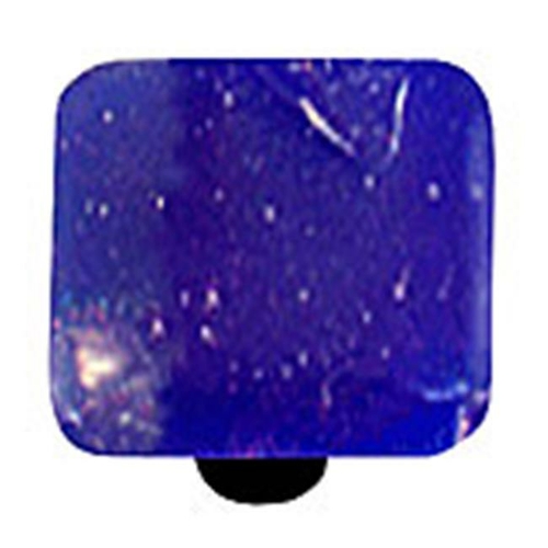 Hot Knobs HK4001-KB Metallic Fractures Cobalt Blue Square Glass Cabine