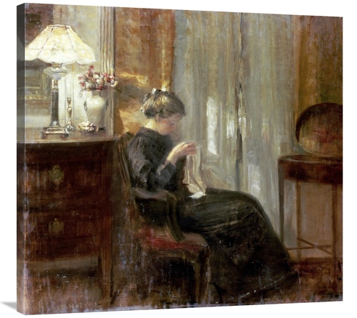 Global Gallery GCS-266575-36-142 36 in. A Woman Sewing in an Interior 