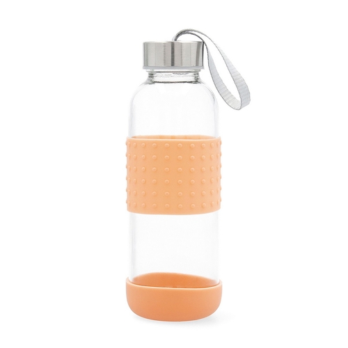 Water bottle Quid Orange Glass (0,4 L)