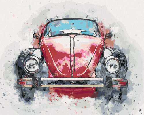 Paint by Numbers - OLD RED CAR