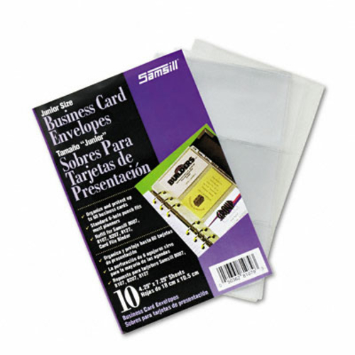 Samsill 81079 Business Card Binder Refill Pages  Six 2 x 3-1/2 Cards p