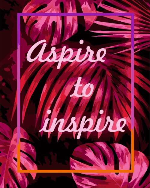 Painting by Numbers kit Crafting Spark Aspire to Inspire T002 19.69 x