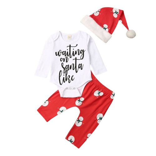 Pudcoco Autumn Christmas kids Baby Boy Girl