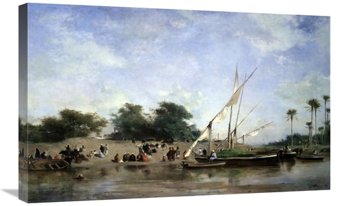 Global Gallery GCS-277610-30-142 30 in. Boats on the Nile Art Print - 