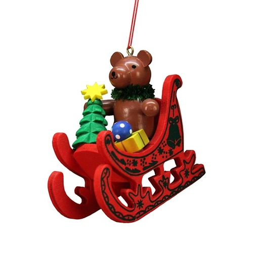 ULBR 10-0576 Christian Ulbricht Ornament - Teddy Sled