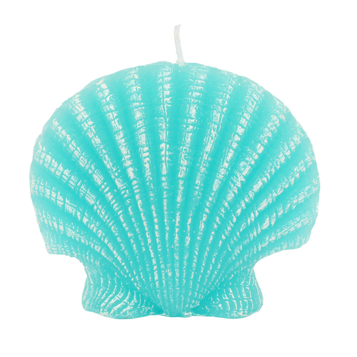 Turquoise Clam Shell Candle