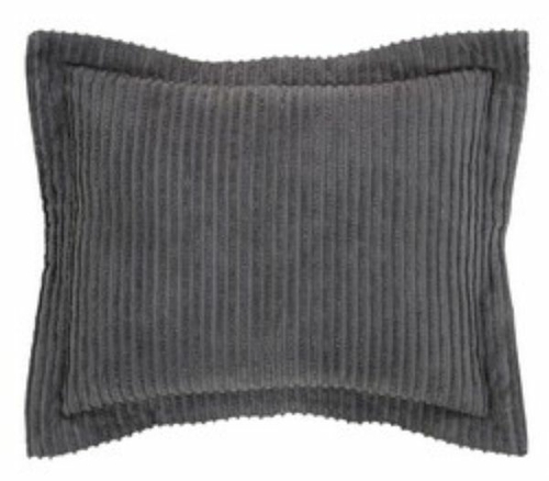 Better Trends SHASP2127GRY Jullian Cotton Pillow Sham, Gray - Stan