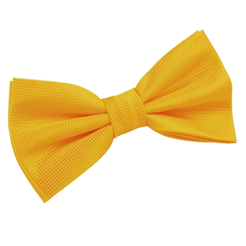 Solid Check Pre-Tied Bow Tie - Sunflower Gold