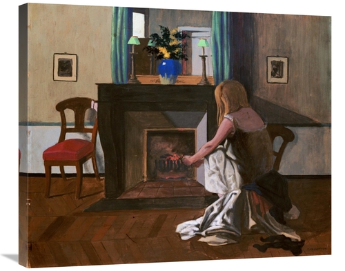 Global Gallery GCS-268622-30-142 30 in. Interior with a Woman in a Shi