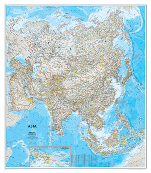 Main National Geographic Maps NGMRE00620145 Asia Wall Map 34 X 38 image