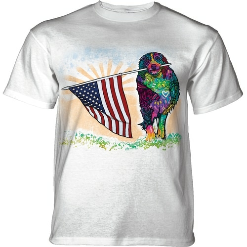 The Mountain 10919800007 Blank White Russo Flag Up Adult Classic Tee -