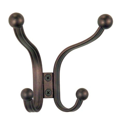 Interdesign 53571 York Lyra Wall Mount Quad Hook  Bronze