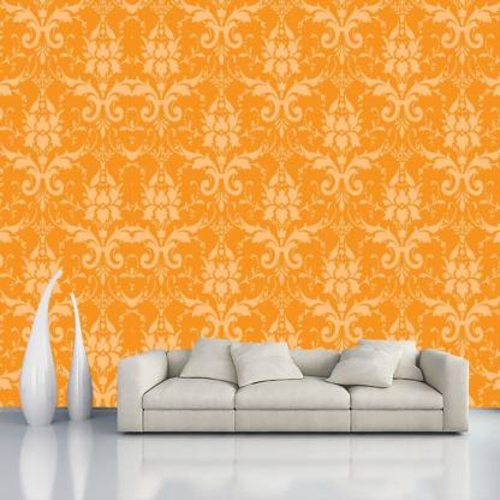Floral & Botanical Orange Wallpaper  (228 cm x 40 cm)
