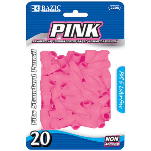 BAZIC Pink Eraser Top - 24 Count, 20 Piece