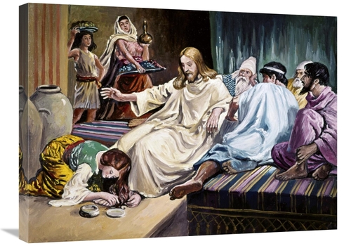 Global Gallery GCS-281982-30-142 30 in. Magdalene Washing Christs Feet
