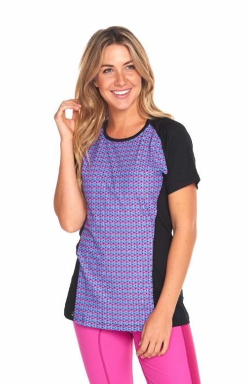 PN Jone 80-EGOU-G2B2 Womens Moisture-Wicking Yoga Tee, Black - Lar