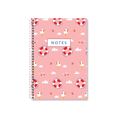 Ice Cream A5 Wired Notebook (Pack of 6)