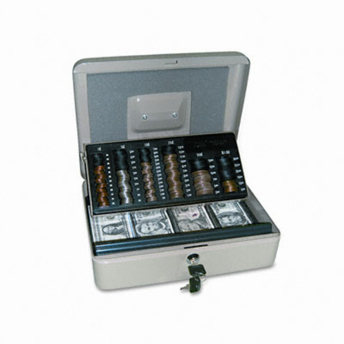 PM Company 04967 3-in-1 Cash-Change-Storage Steel Security Box w/Key L