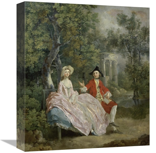 Global Gallery GCS-277615-16-142 16 in. Conversation in a Park Art Pri