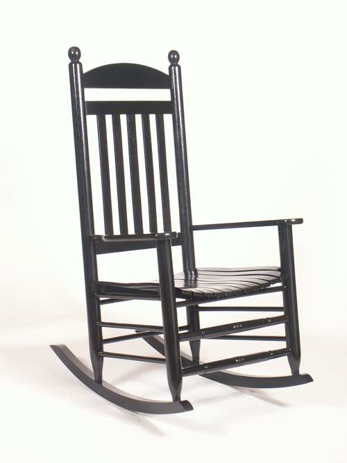 Bradley Black Slat Porch Rocker 