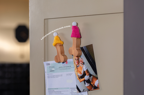 Fridge Penis Magnets x2 - Funny Wooden Fridge Magnets