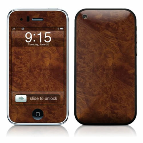 DecalGirl AIP3-DKBURL iPhone 3G Skin - Dark Burlwood