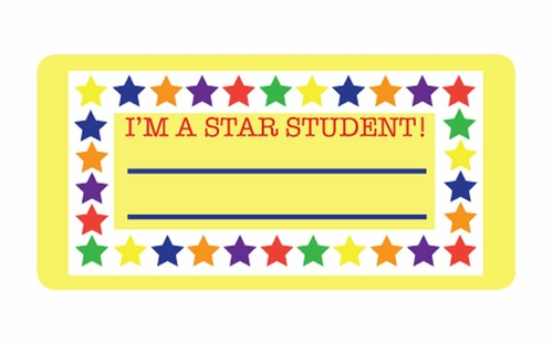 Creative Shapes Etc SE-0828 4.5 x 4 in. I am a Star Student Nametag - 