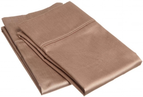 400 Thread Count Egyptian Cotton Standard Pillowcase Set Solid  Taupe