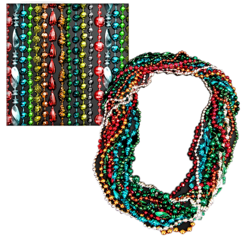 Blinkee 597250 Assorted Color Style & Color Mardi Gras Bead Necklaces 