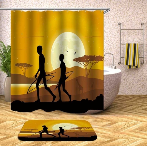 African Hunters Shower Curtain