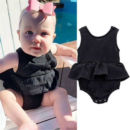 Brief Newborn Infant Baby Girls Ruffle Bodysuit