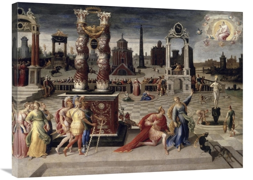 Global Gallery GCS-276976-36-142 36 in. Augustus & the Tiburtine Sibyl