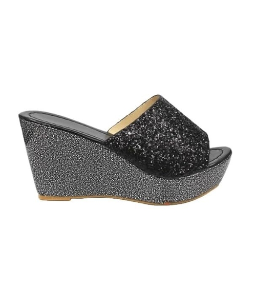 Glitter Fashionable Design Wedge Heel Sandal (Size-UK-8)