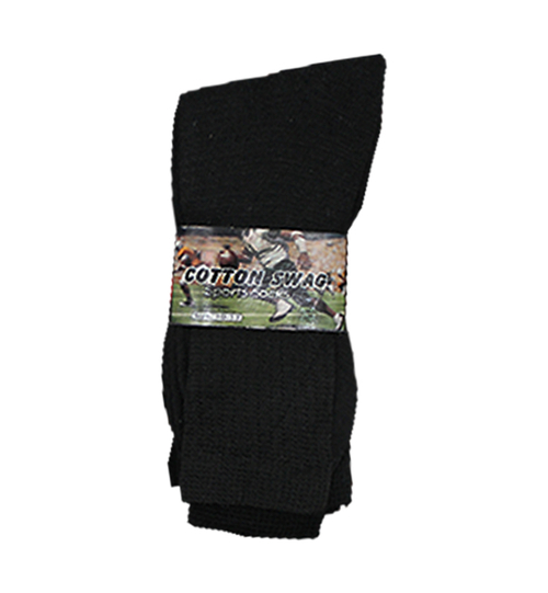 Adult Irregular Crew Socks - Black, 10-13, 3 Pack