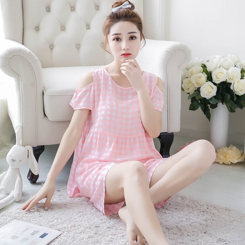 Summer Thin Short Sleeve Sleepwear Women