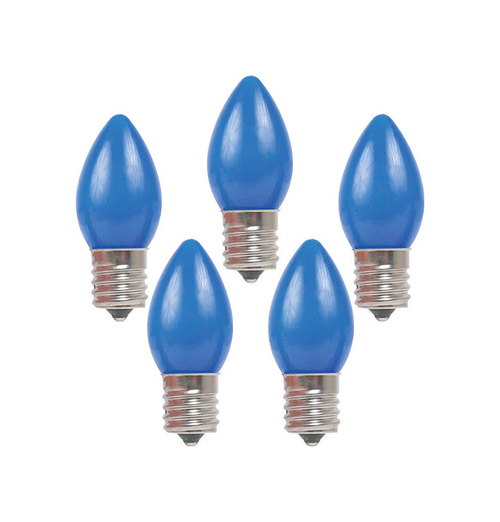 Holiday Bright Lights 9760968 C7 Christmas Light Bulbs, Blue, 