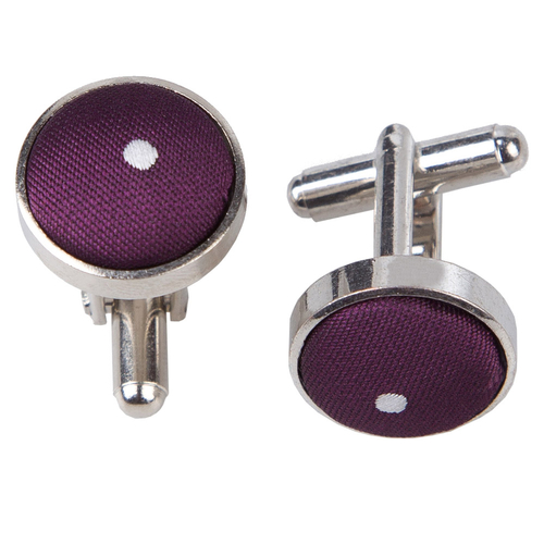 Pin Dot Cufflinks - Purple