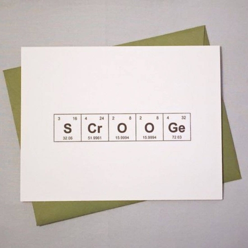 Scrooge Sentimental Elements Card