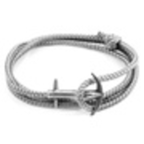 Classic Grey Admiral Anchor Silver and Rope