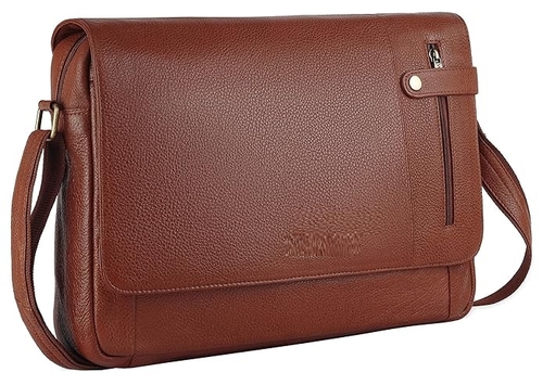 Leather Messenger Bag for Men/Office Bag for Men Padded Laptop