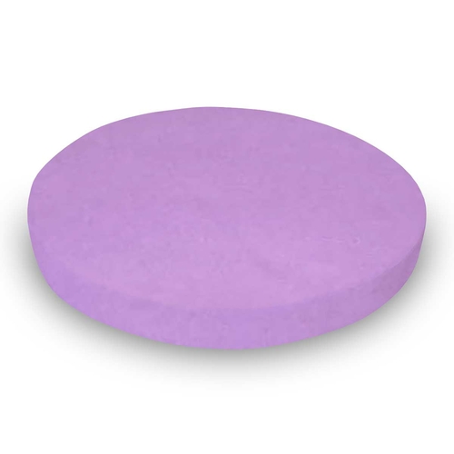 SheetWorld Fitted Round Crib Sheet - 100% Cotton Woven - Solid Lilac