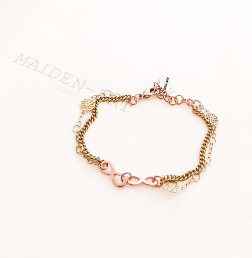 18kt Gold Plated Infinity Bracelet. Chain Link Bracelet.