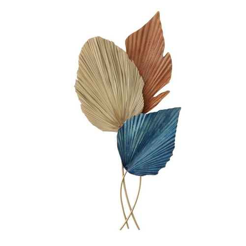 Wall Decoration DKD Home Decor Metal Multicolour Modern Leaf of a