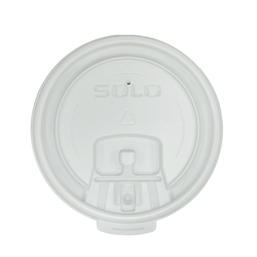 Solo LB3081-00007 CPC 8 oz Lock Tab Cup Lids, White - Case of 1000