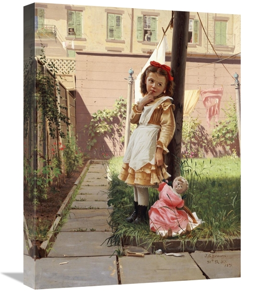 Global Gallery GCS-267790-22-142 22 in. Young Girl in a New York Garde