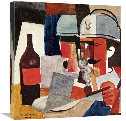 Global Gallery GCS-266171-22-142 22 in. Soldier with Pipe & Bottle Art