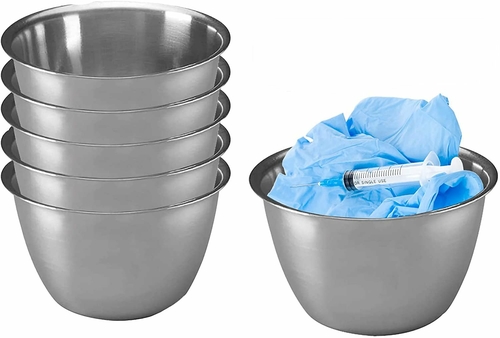 Dukal Pack of 24 Stainless Steel Sponge Bowls 1 qt. Metal Cups.