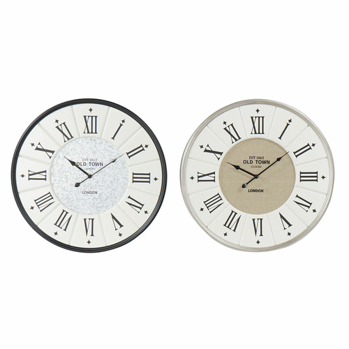 Wall Clock DKD Home Decor Grey Beige Iron MDF Wood 60 x 5 x 60 cm (2