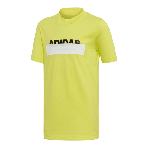 Child's Short Sleeve T-Shirt Adidas YB ID LIN TEE DV1652  Yellow