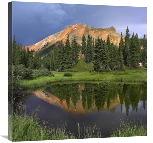 Global Gallery GCS-396548-3030-142 30 x 30 in. Red Mountain Reflected 